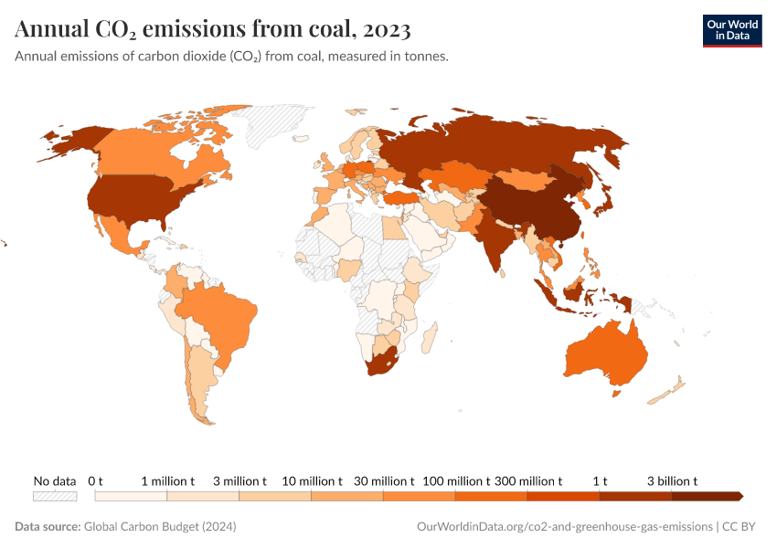 A thumbnail of the "Annual CO₂ emissions from coal" chart