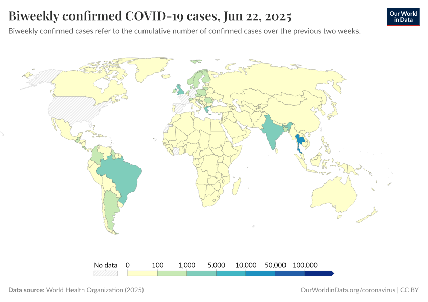 A thumbnail of the "Biweekly confirmed COVID-19 cases" chart
