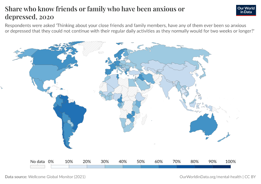 A thumbnail of the "Share who know friends or family who have been anxious or depressed" chart