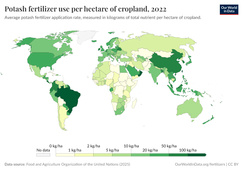 A thumbnail of the "Potash fertilizer use per hectare of cropland" chart