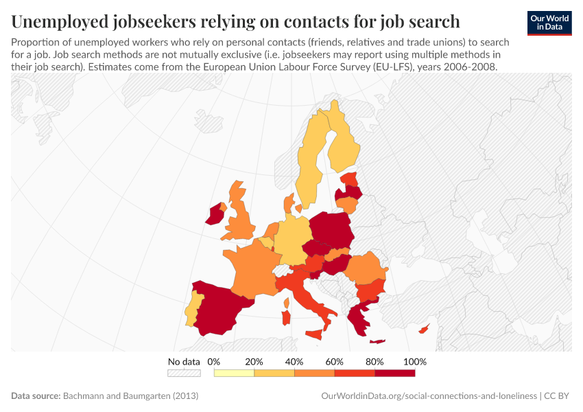Unemployed jobseekers relying on contacts for job search