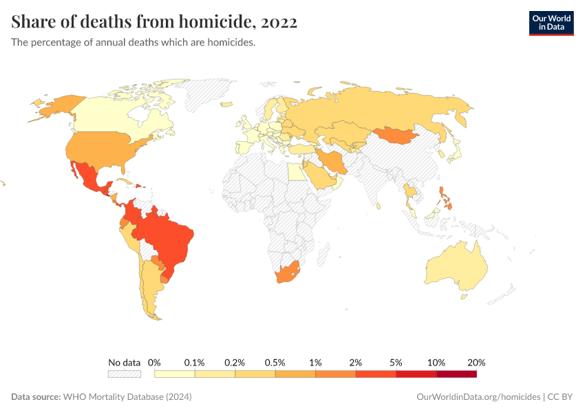 A thumbnail of the "Share of deaths from homicide" chart