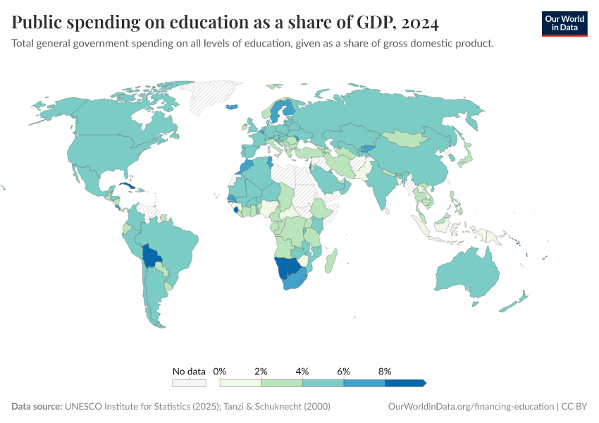 A thumbnail of the "Public spending on education as a share of GDP" chart