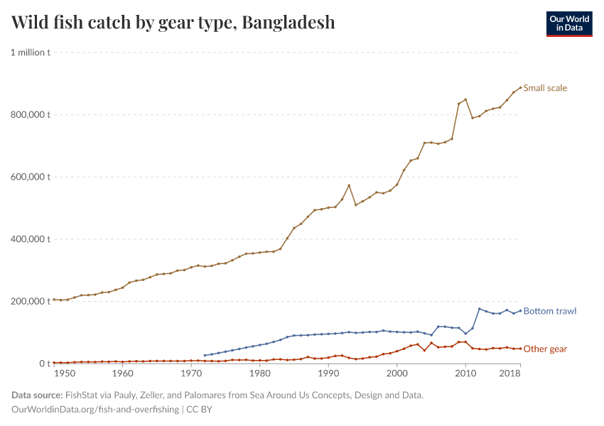 Wild fish catch by gear type